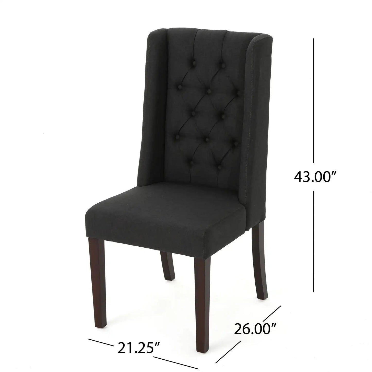 Sophisticated Tufted Dining Chair With High Back Design