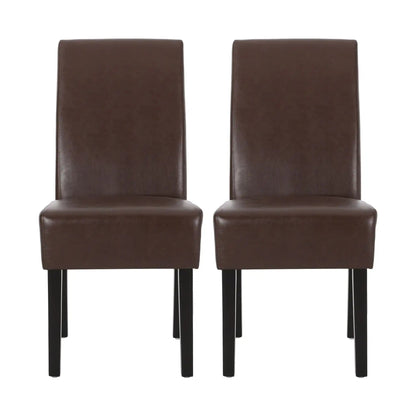 Contemporary Dining Chair With Rubberwood Legs (Set of 2)