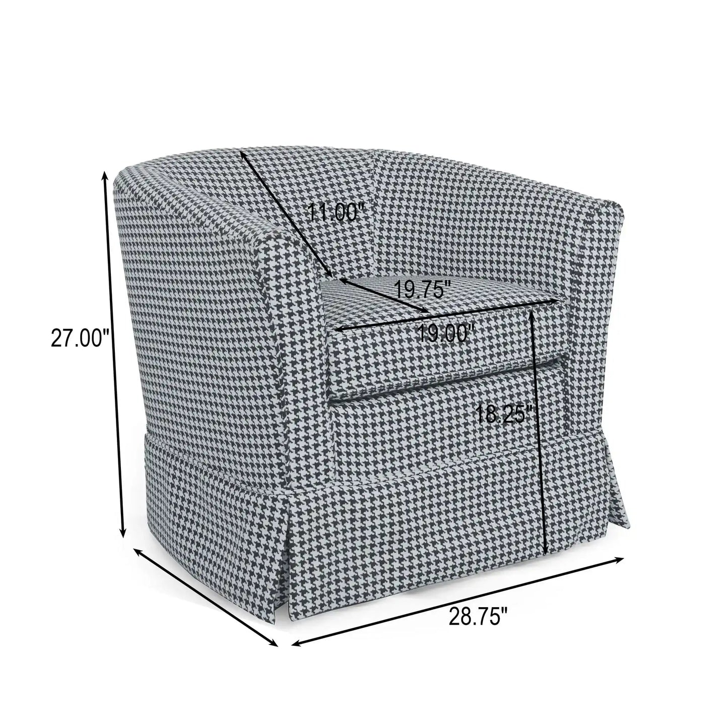 Zeniqua - Upholstered Swivel Chair With Loose Cover