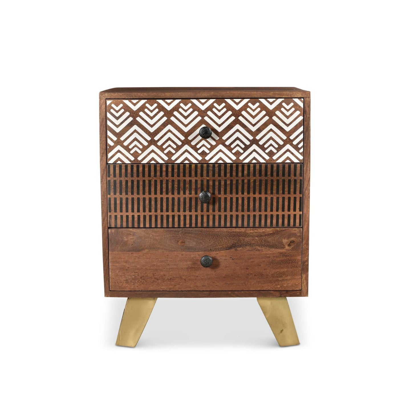 Olga Retro Side Table with Drawers