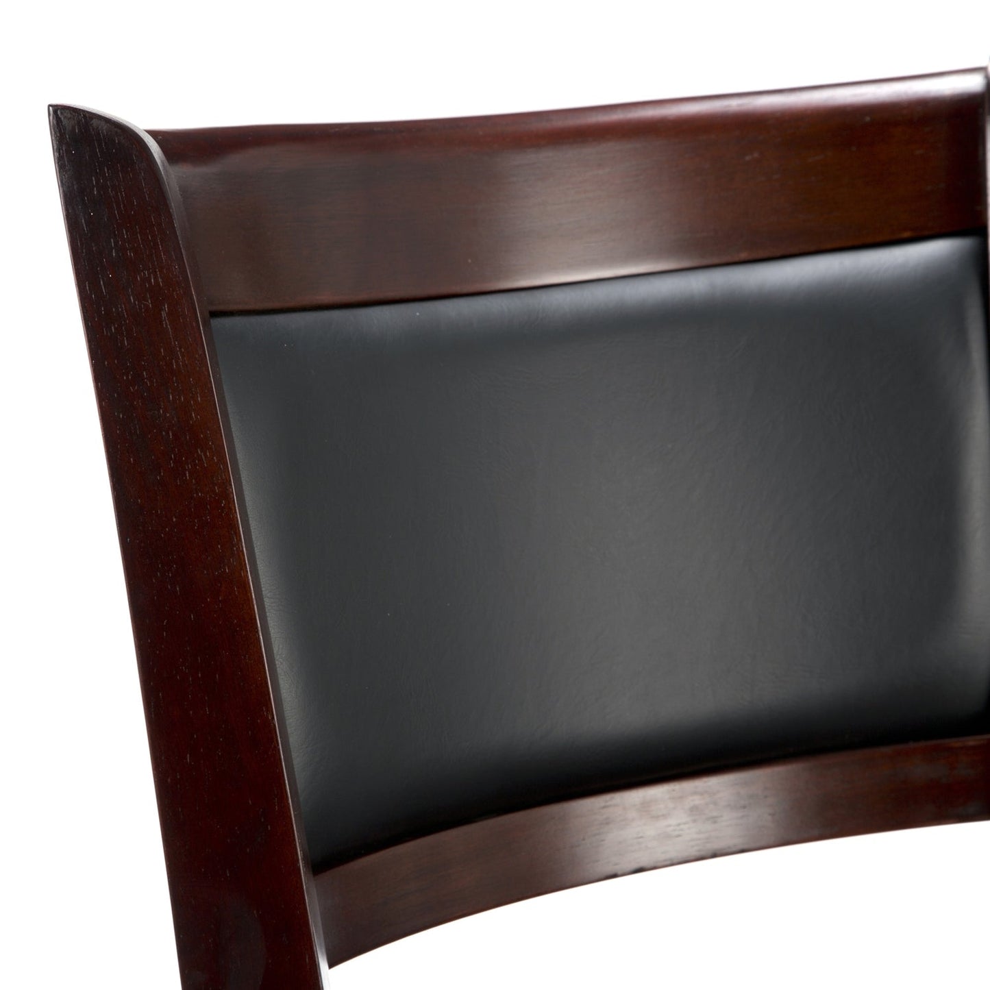 Cherry 29-inch Solid Wood Bar Stool with Faux Leather Swivel Seat