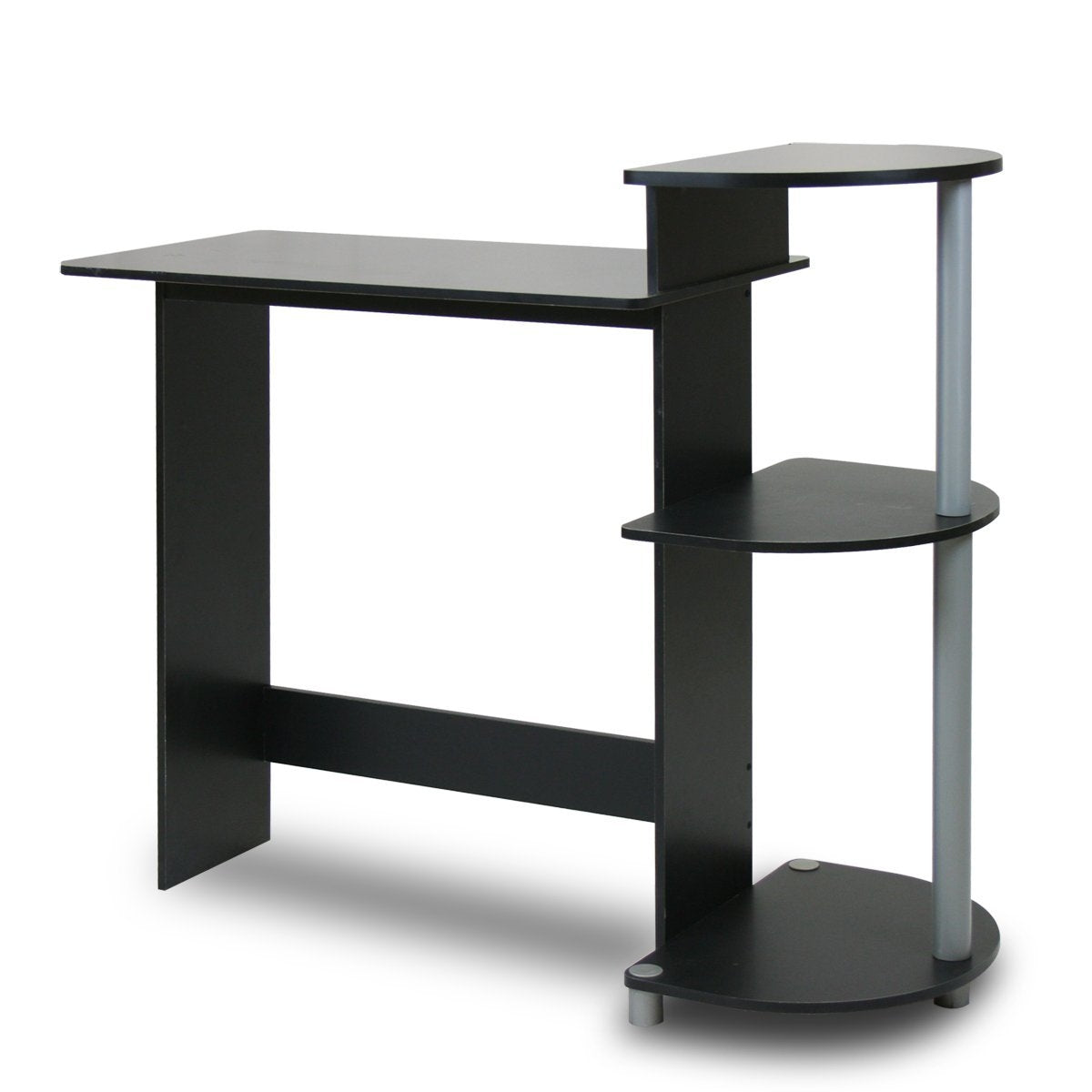 Contemporary Computer Desk in Black and Grey Finish