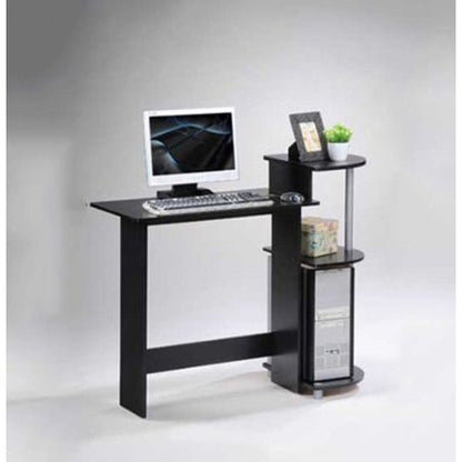 Contemporary Computer Desk in Black and Grey Finish