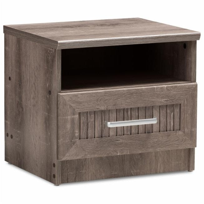 Rustic FarmHome 1 Drawer Nightstand Natural Oak