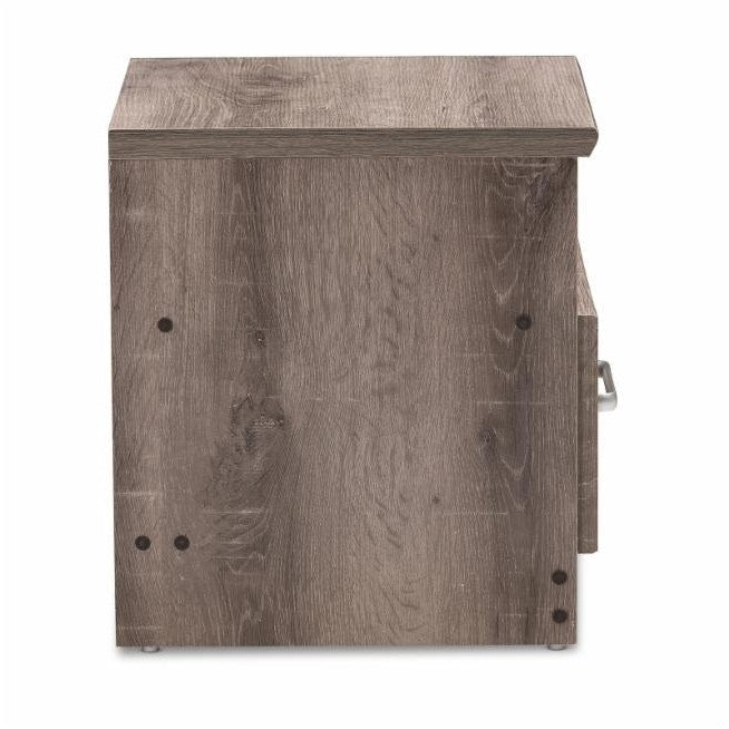 Rustic FarmHome 1 Drawer Nightstand Natural Oak