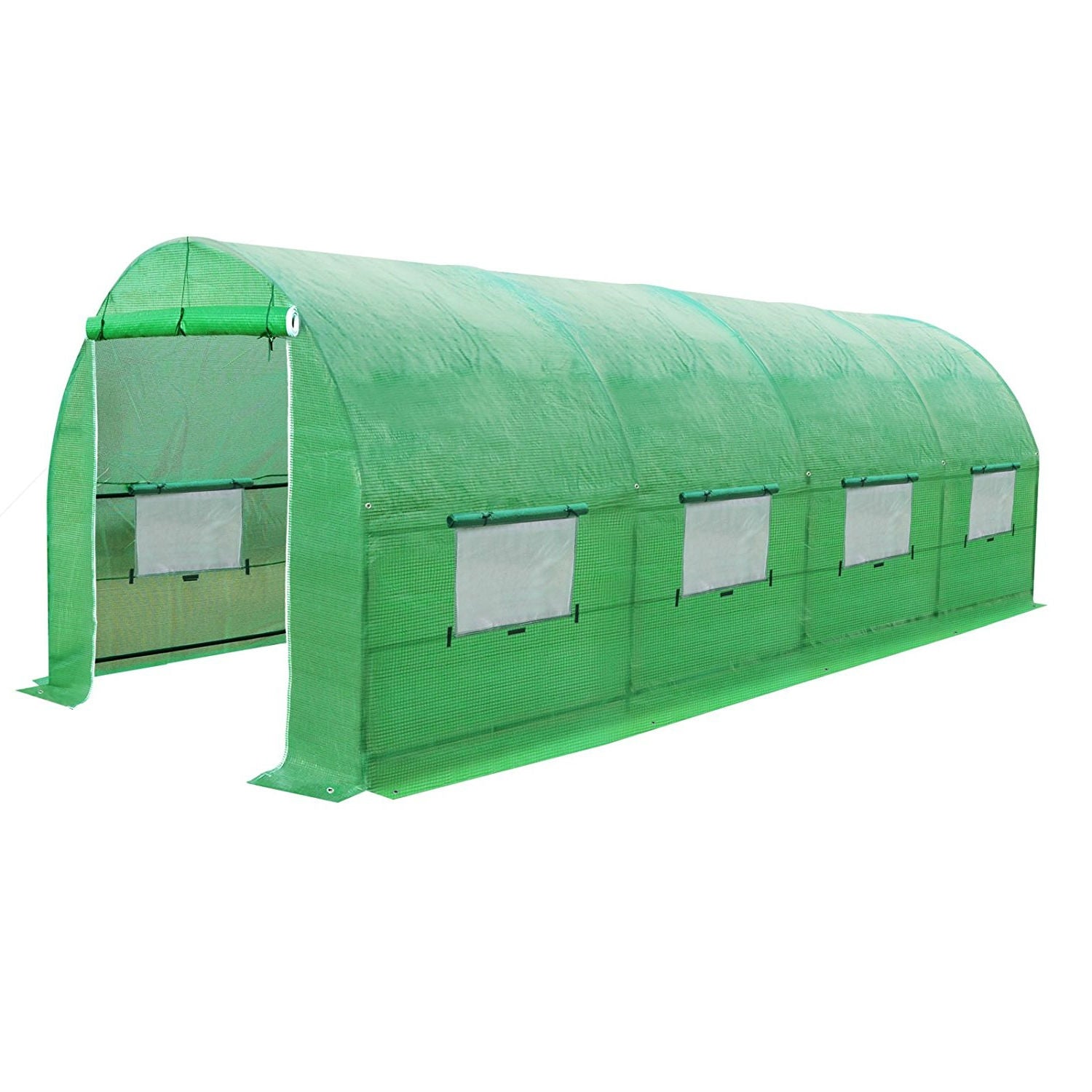 Large 10 x 20 Ft Garden Greenhouse Kit with Green PE Cover