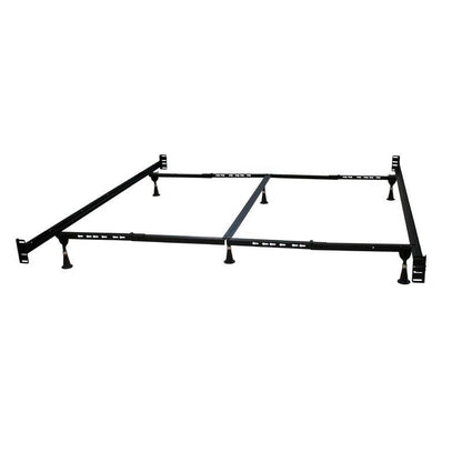 California King Steel Metal Bed Frame with Headboard and Footboard Brackets