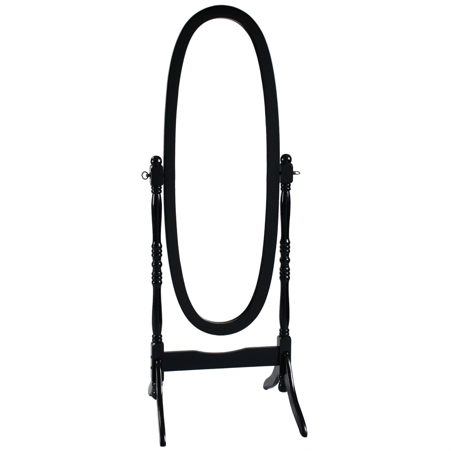 Black Oval Cheval Mirror Freestanding Floor Mirror