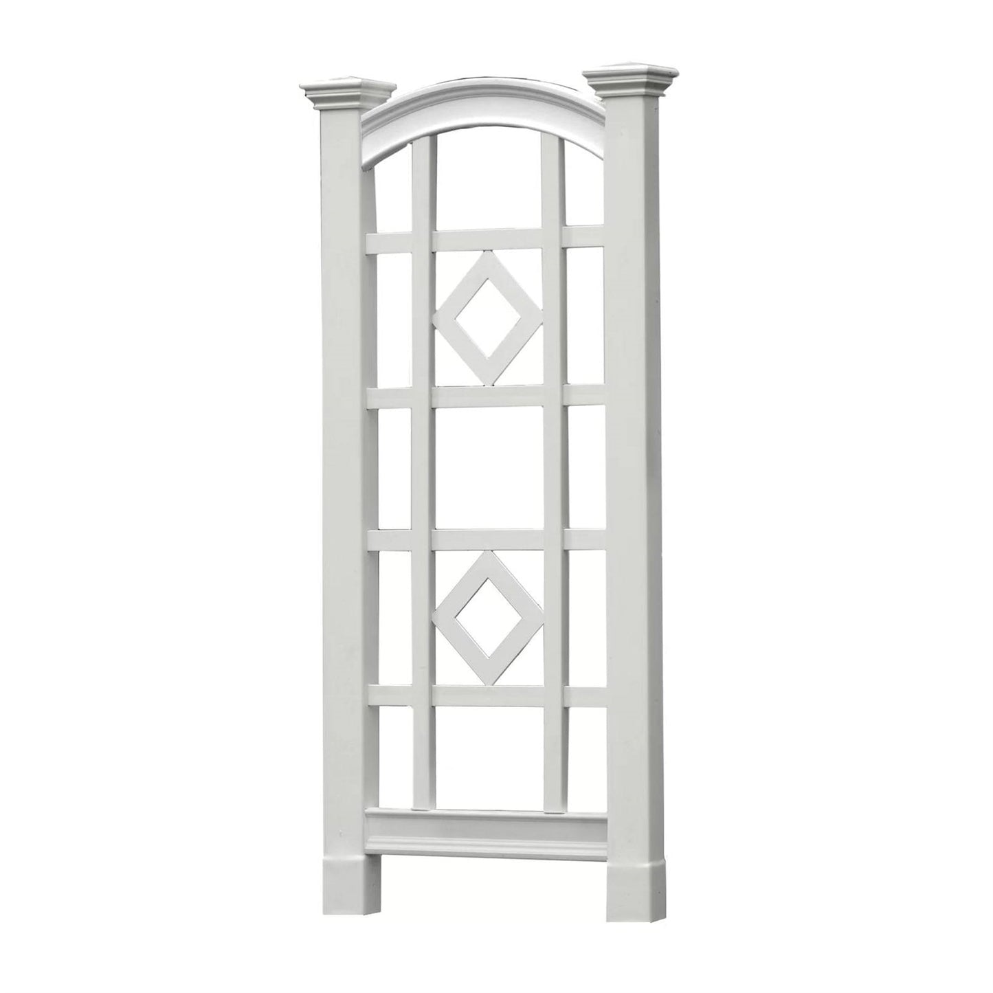 59-inch Outdoor Weather Resistant White Vinyl Garden Trellis