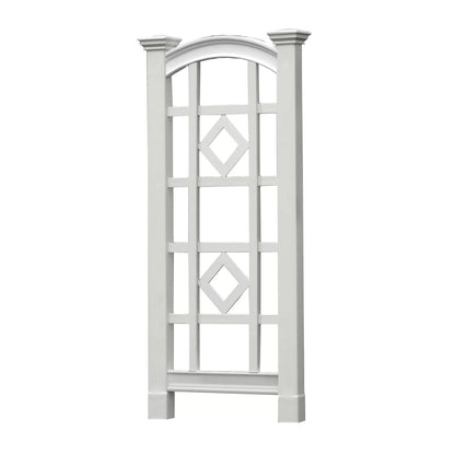 59-inch Outdoor Weather Resistant White Vinyl Garden Trellis