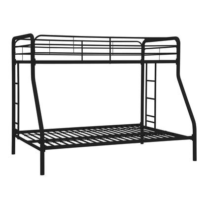 Twin over Full size Bunk Bed in Sturdy Black Metal