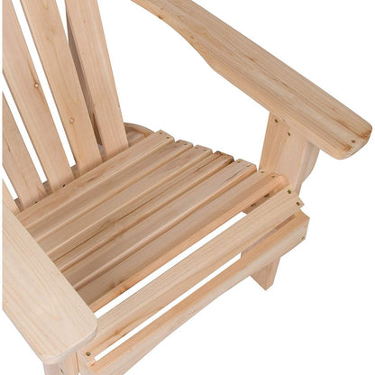 Ergonomic Natural Cedar Wood Adirondack Chair