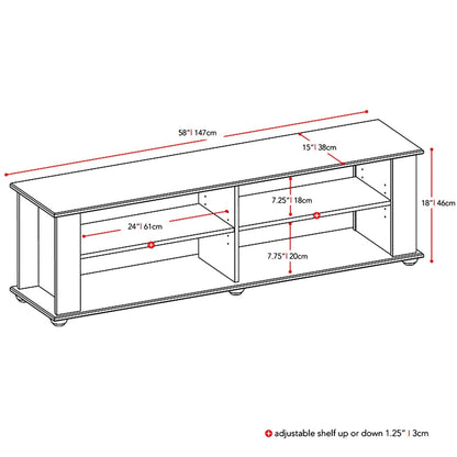 Modern Black TV Stand - Fits up to 68-inch TV