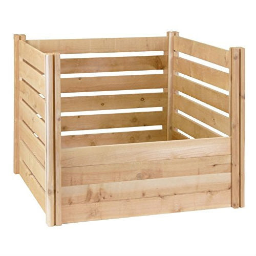 Outdoor 174-Gallon Wooden Compost Bin made from Eco-Friendly Cedar Wood