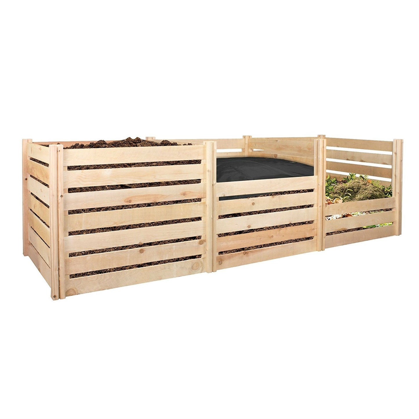 Outdoor 174-Gallon Wooden Compost Bin made from Eco-Friendly Cedar Wood