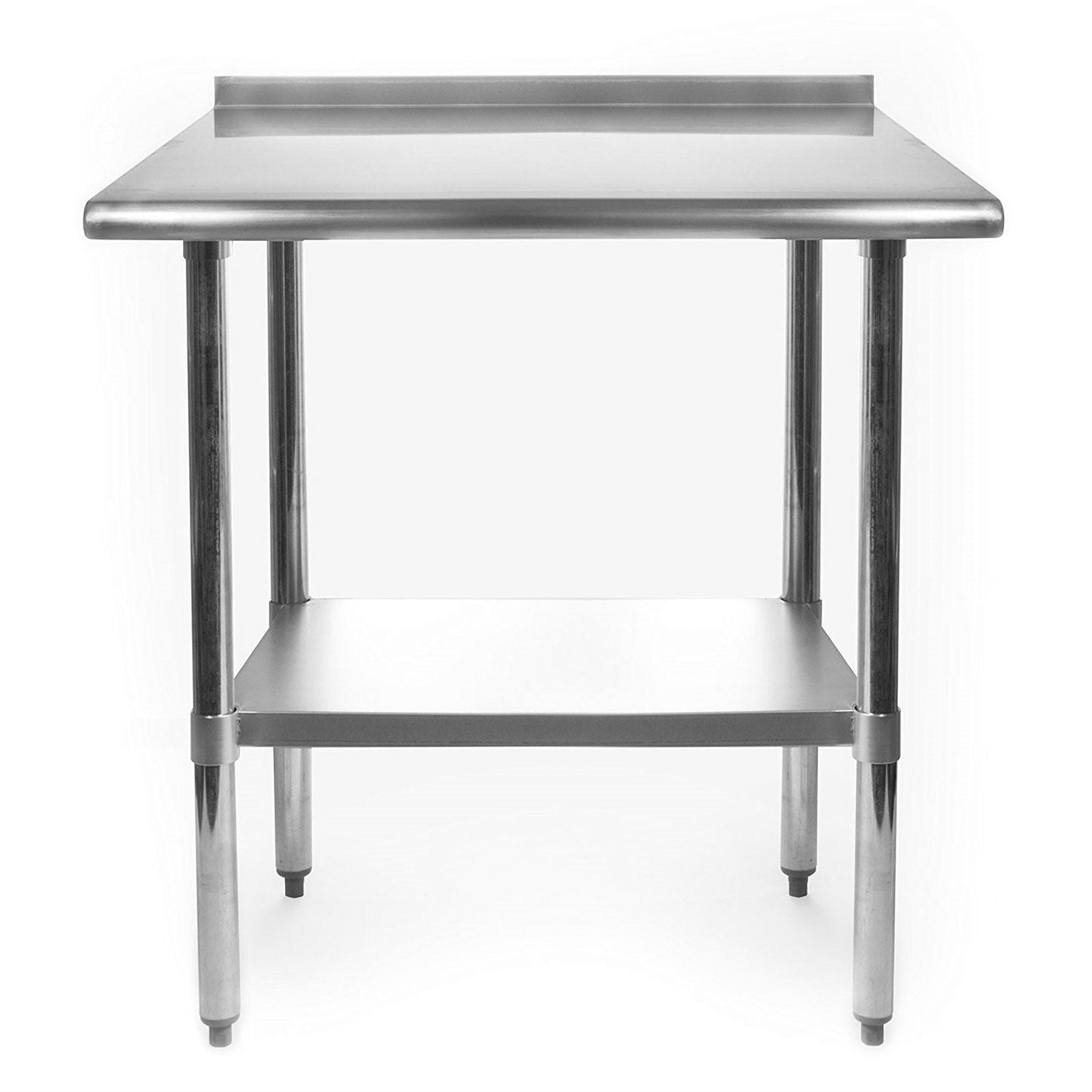 Heavy Duty 30 x 24 inch Stainless Steel Restaurant Kitchen Prep Work Table with Backsplash