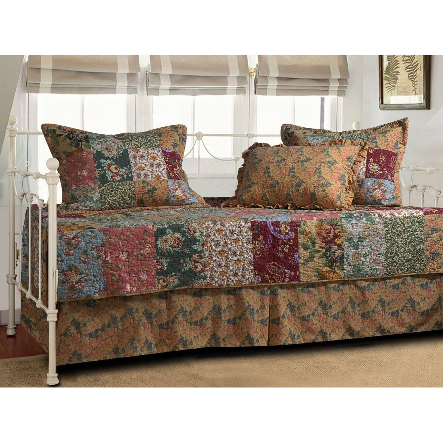 Floral 5-Piece Daybed Ensemble Bedding Set