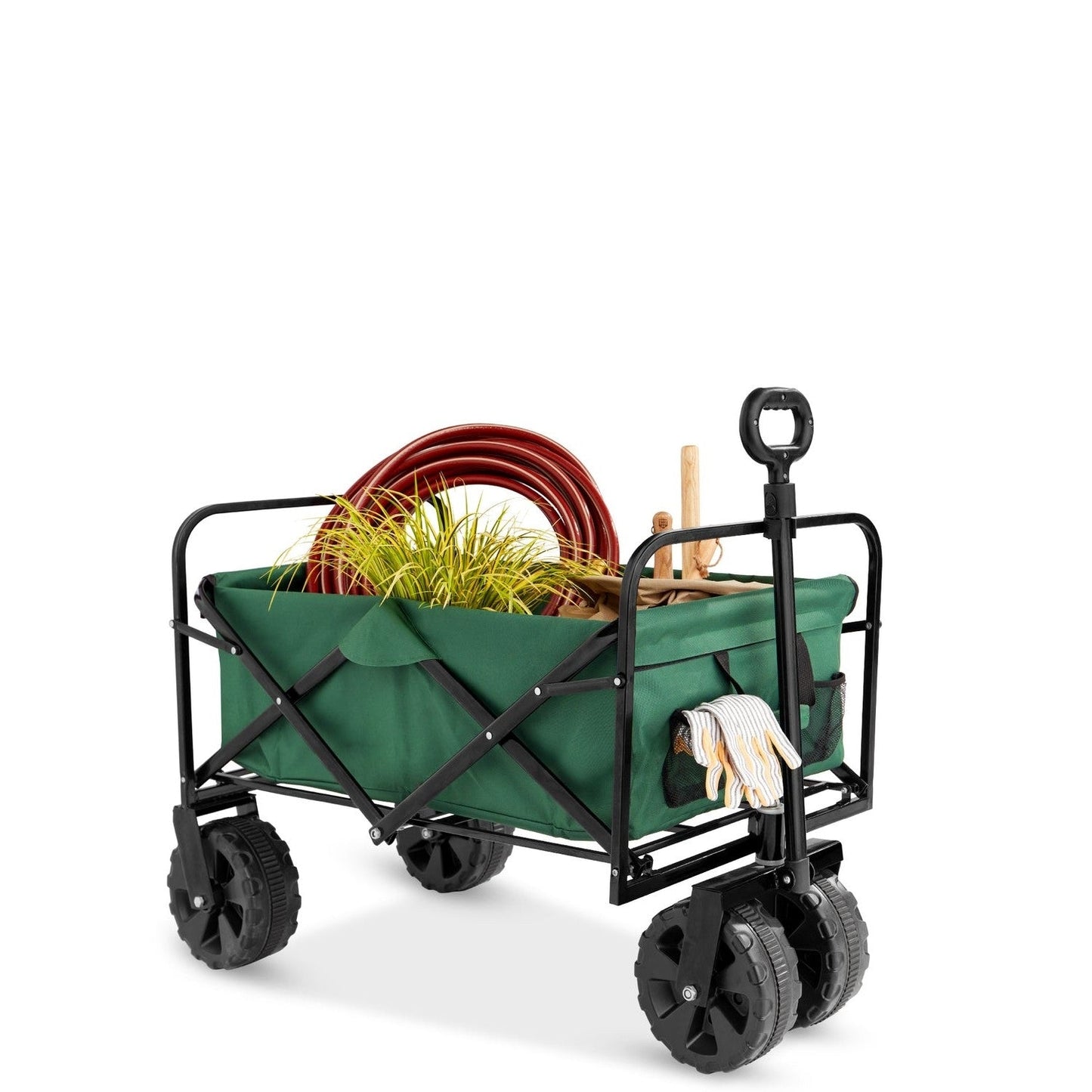 Green Heavy Duty Collapsible Multipurpose Indoor/Outdoor Utility Garden Cart