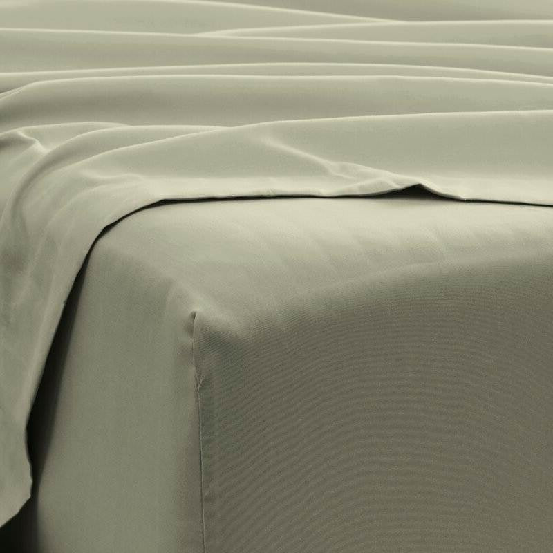 King Size Sage 6 PCS Soft Wrinkle Resistant Microfiber Polyester Sheet Set