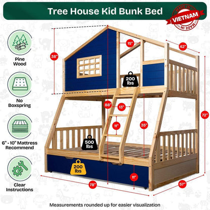 Treehouse Kid Bunk Bed for Fun and Adventure in Your Child's Room