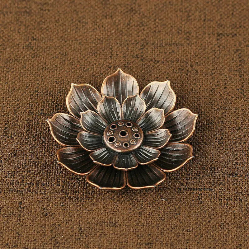 Incense Stick Holder Round Plate Buddhism Insense Ash Catcher Joss Cone Insence Alloy Incense Burner Stick Holder Plate