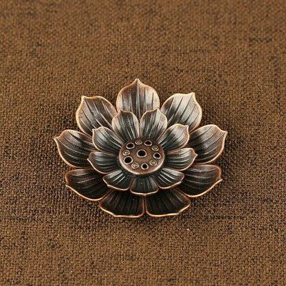 Incense Stick Holder Round Plate Buddhism Insense Ash Catcher Joss Cone Insence Alloy Incense Burner Stick Holder Plate