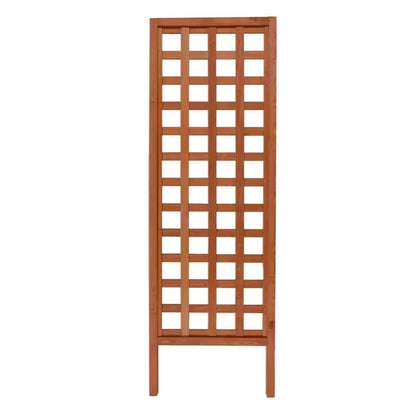 72-inch Outdoor Modern Wooden Garden Trellis in Cedar Wood Color