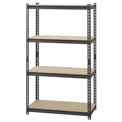 Heavy Duty 4-Shelf Black Storage Rack Shelving Unit