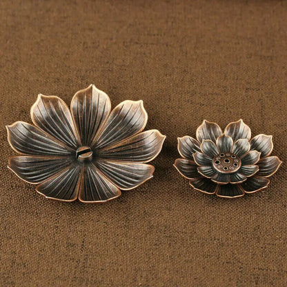 Incense Stick Holder Round Plate Buddhism Insense Ash Catcher Joss Cone Insence Alloy Incense Burner Stick Holder Plate