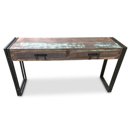 Timbergirl Old Reclaimed Wood Console Table with Metal Legs