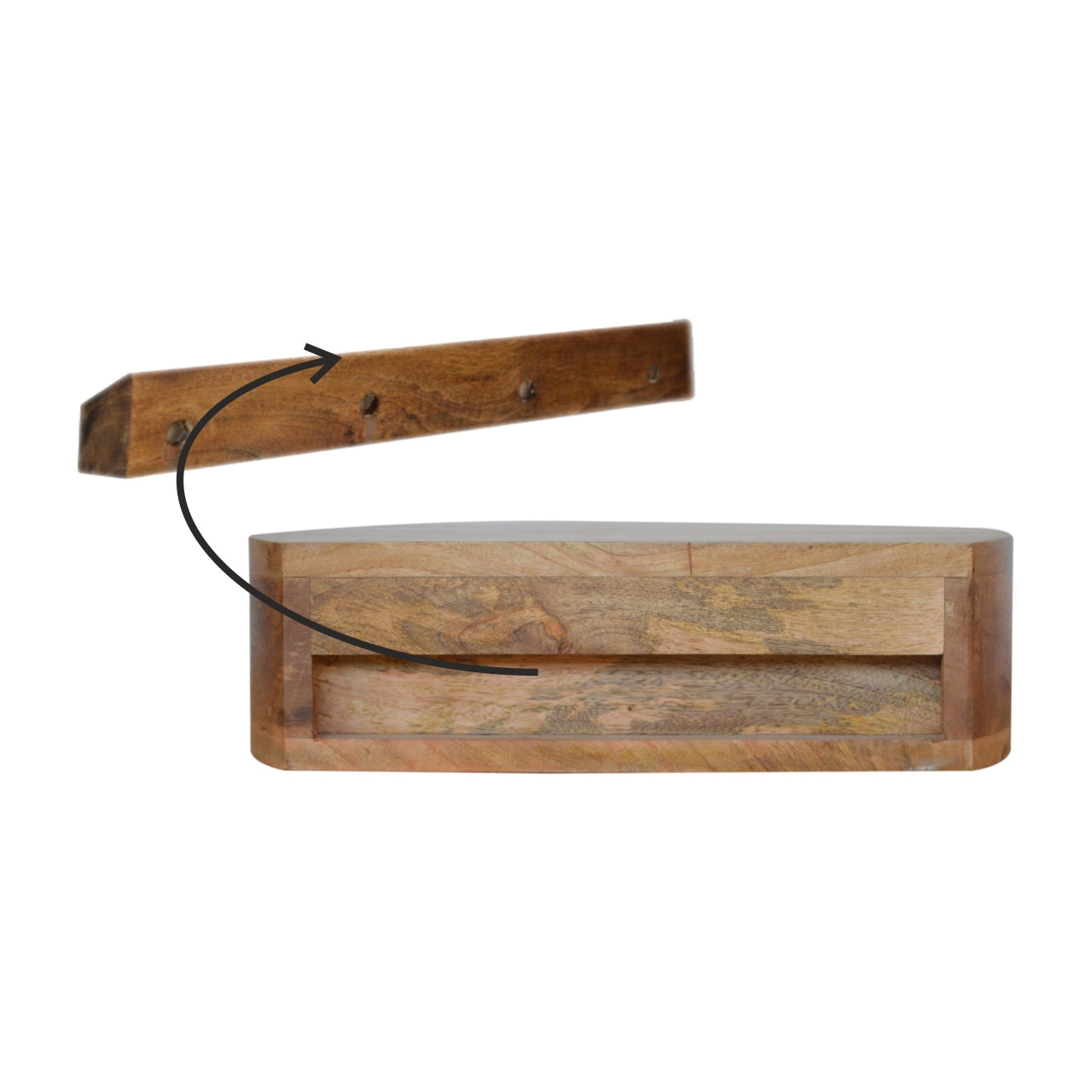 Wall Mounted Rounded Nightsand