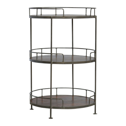 Industrial Round Butler Tray Table