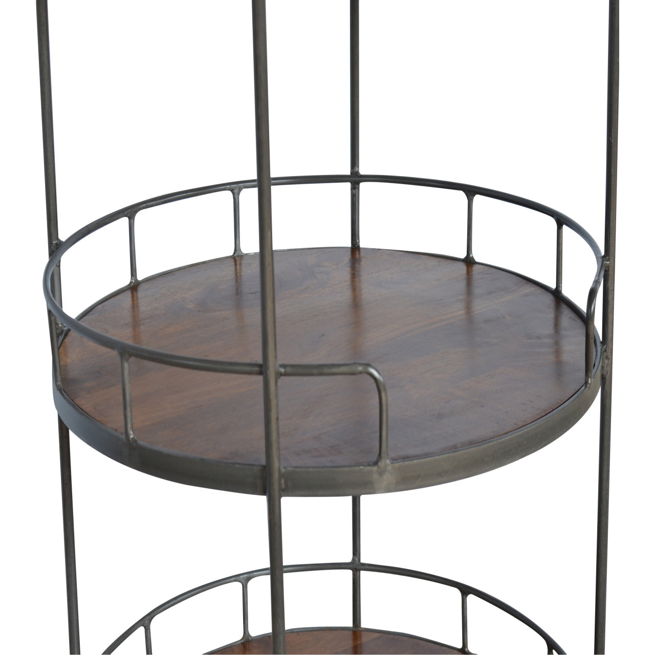 Industrial Round Butler Tray Table