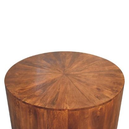 Chestnut Round Wooden Coffee Table