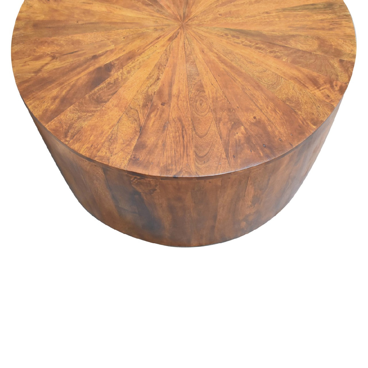 Chestnut Round Wooden Coffee Table