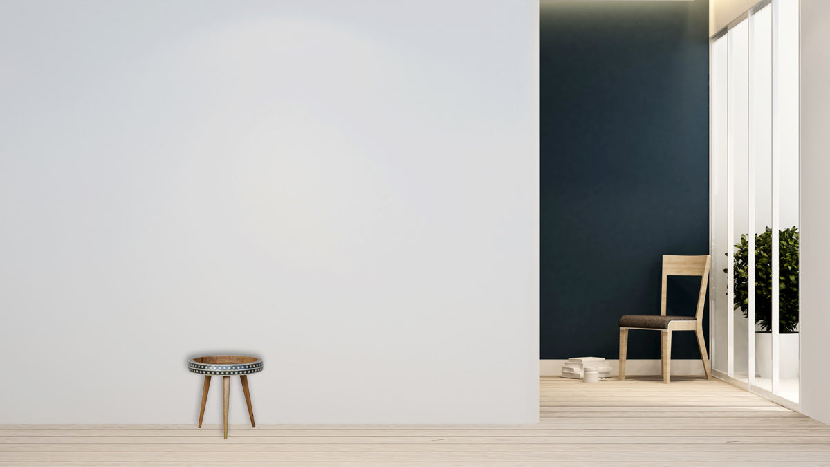 Small Patterned Nordic Style End Table