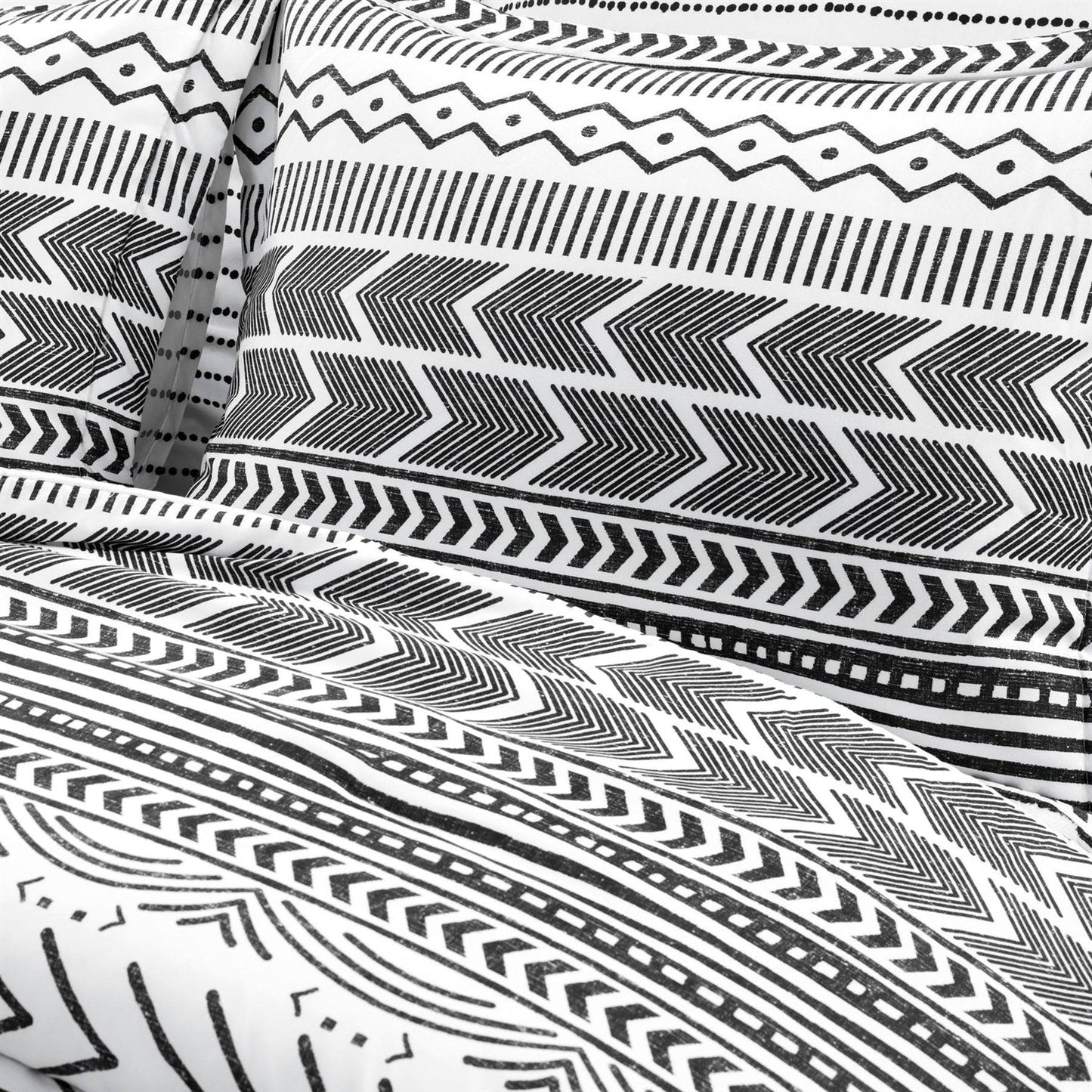 King Size Scandinavian 5 Piece Lightweight Comforter Set Black