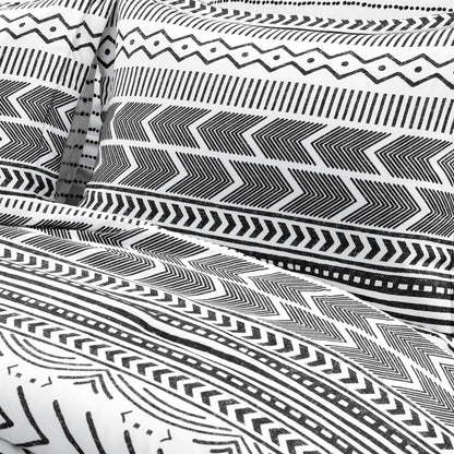 King Size Scandinavian 5 Piece Lightweight Comforter Set Black