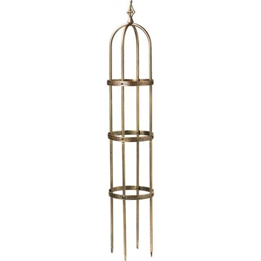 60-inch Copper Finish Steel Outdoor Garden Trellis Obelisk