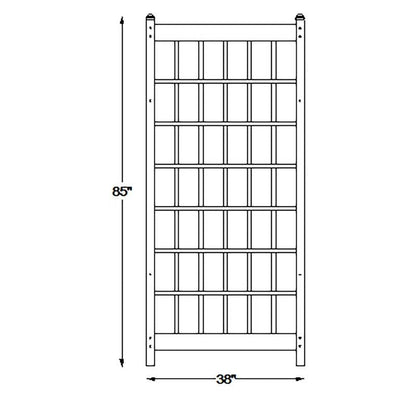 Outdoor 85-inch x 38-inch White PVC Vinyl Lattice Garden Trellis