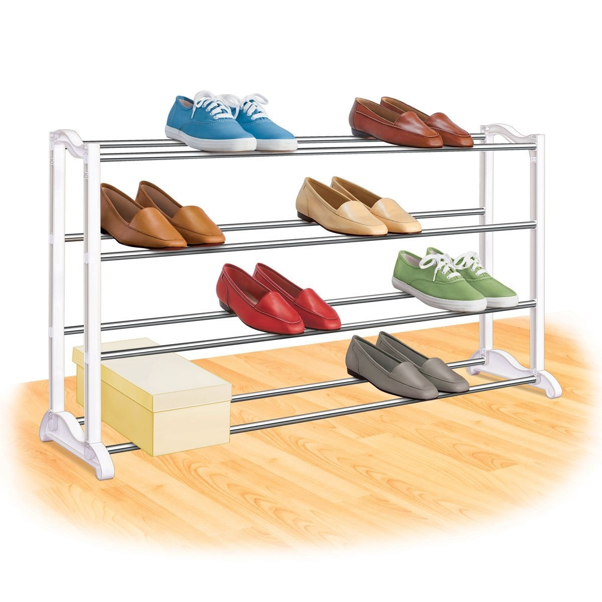 4-Tier Shoe Rack - Holds up to 20 Pair of Shoes