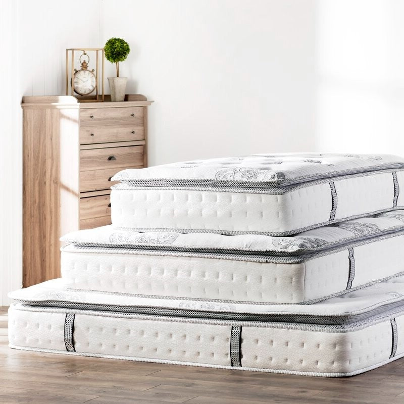 12 inch Medium Firm Pillow Top Hybrid Mattress In A Box - Queen Size