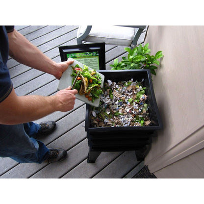 Black Worm Composter with Compost Tea Spigot - Indoor or Outdoor