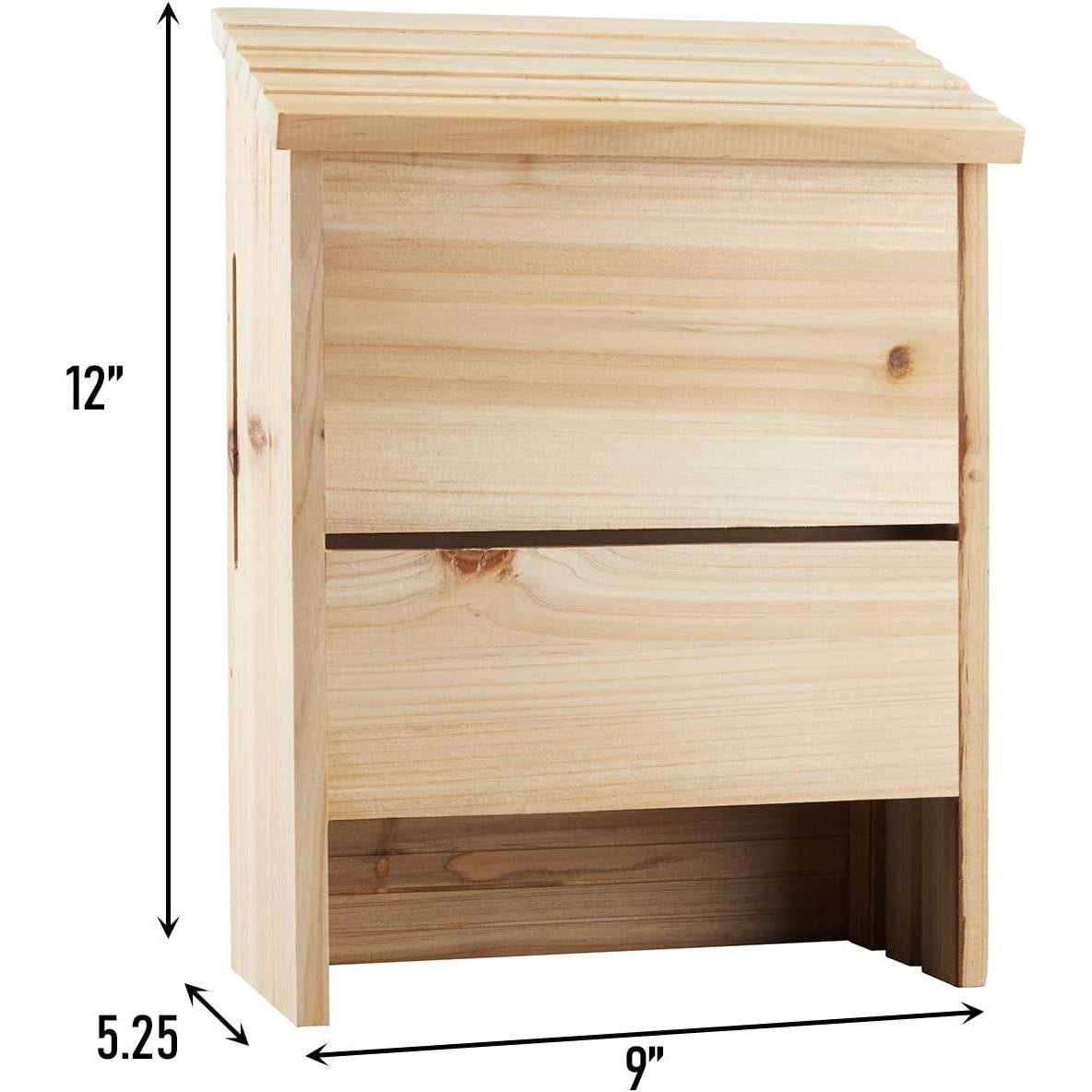 Outdoor Solid Cedar Wood Bat House - Holds up to 75 Bats