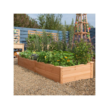 Outdoor Solid Wood Raised Garden Bed Planter 92 x 22 x 9 inches High