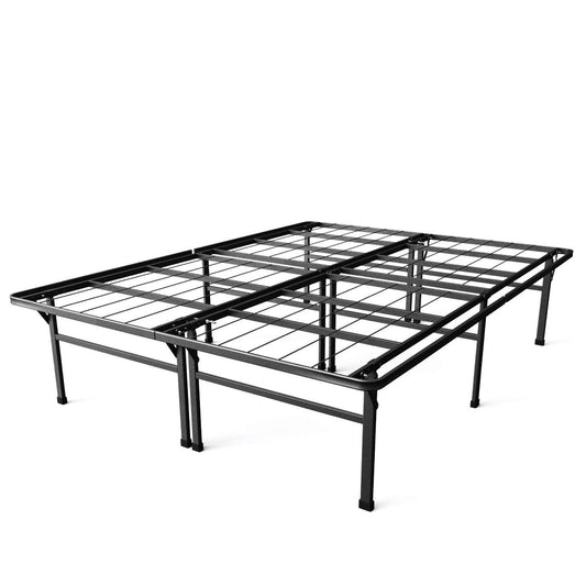 Queen size 18-inch High Rise Folding Metal Platform Bed Frame