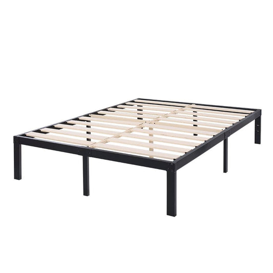 Queen Heavy Duty Metal Platform Bed Frame with Wood Slats 3,500 lbs Weight Limit