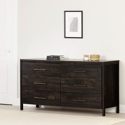 Modern Java 6 Drawer Double Dresser