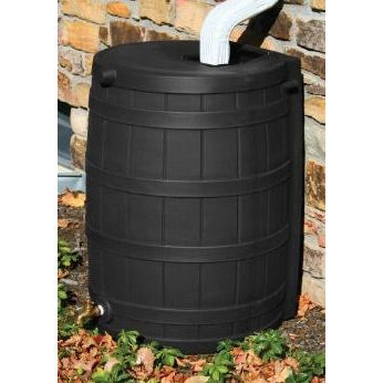 50-Gallon Rain Wizard Rain Barrel in Black