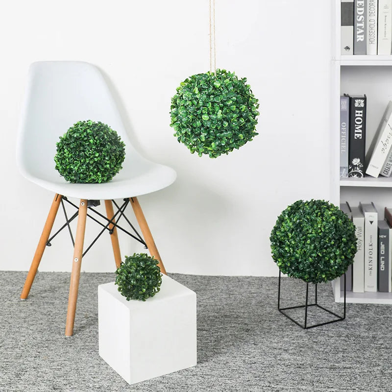 Artificial plant grass ball simulation hanging boxwood decorative ball garden courtyard wedding home outdoor decoration 40/50cm